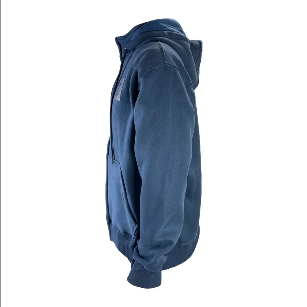 Navy Blue Full Zip Hoodie - thumbnail 2
