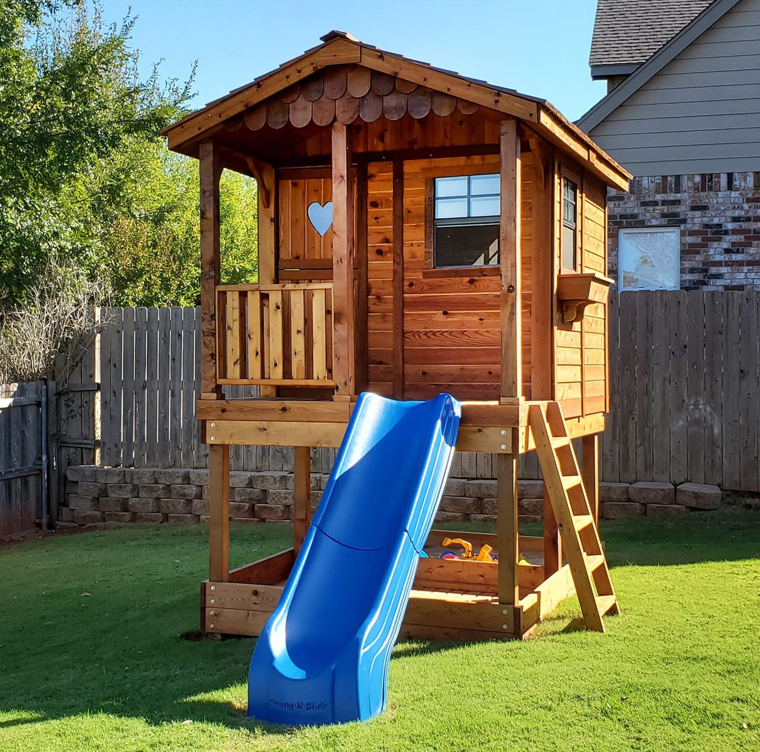 Sunflower Playhouse & Sandbox | 6×9 - thumbnail 9