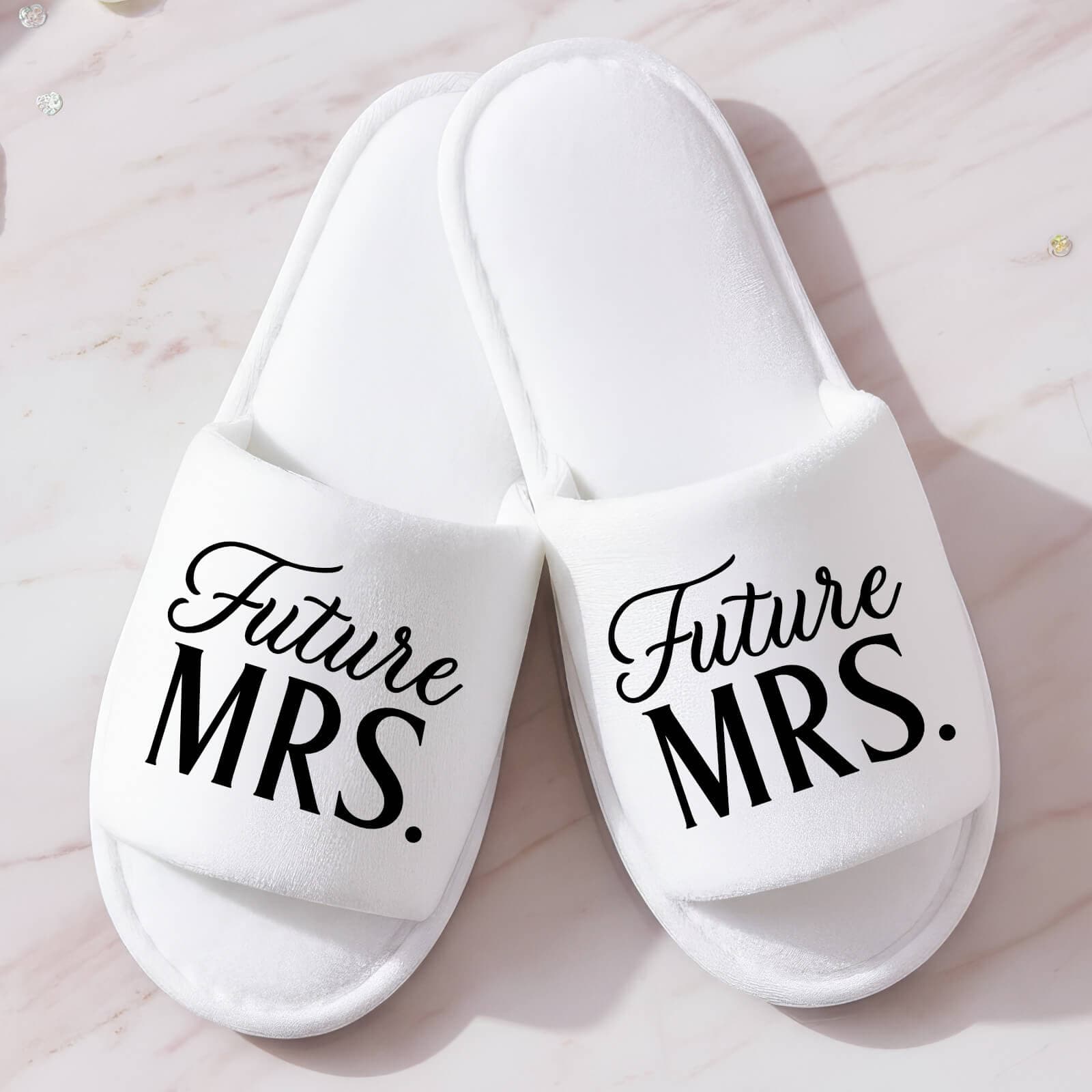 Future Mrs. Velour Bride Slippers