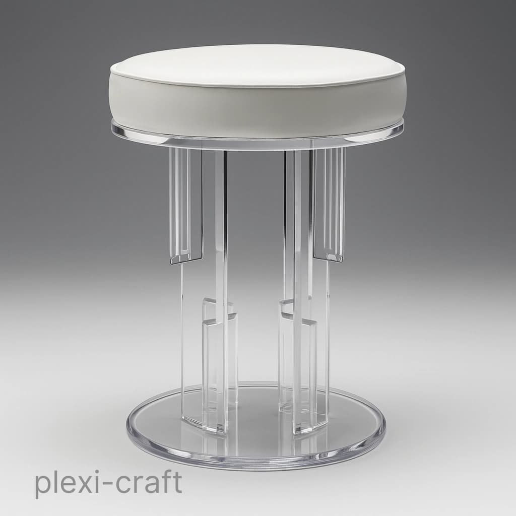 Icicle Vanity Stool