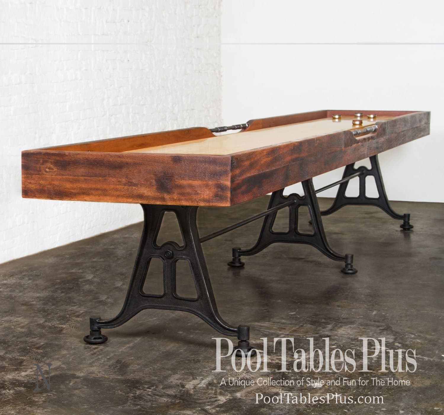 12′ Shuffleboard Table – Reclaimed Wood