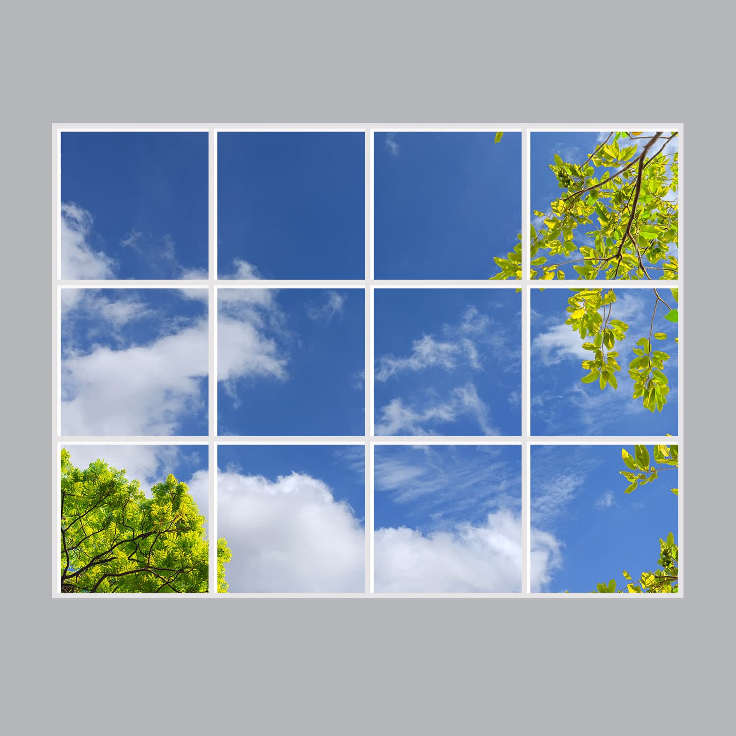 Sky ceiling, 4×3 panels