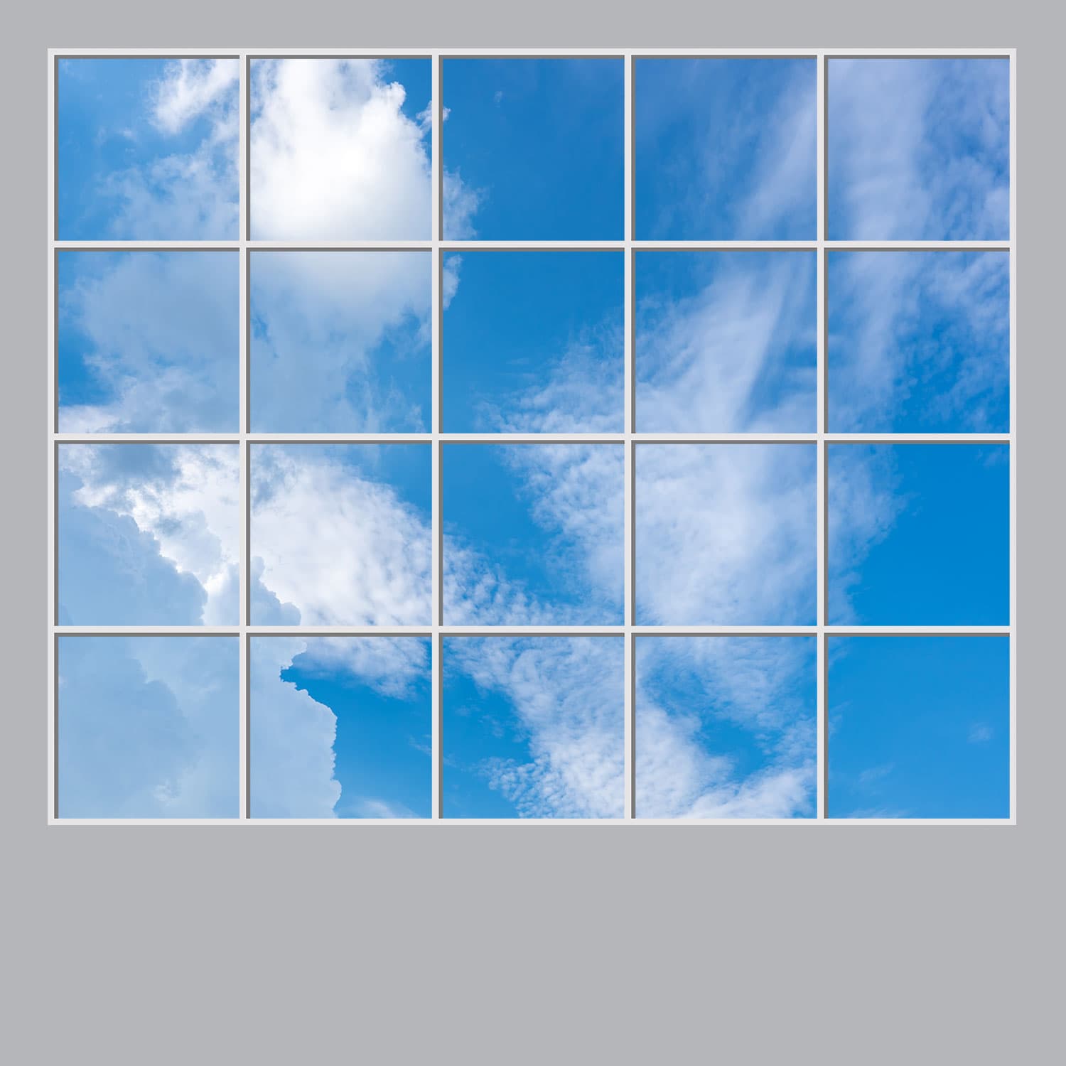 Sky ceiling, 5×4 panels