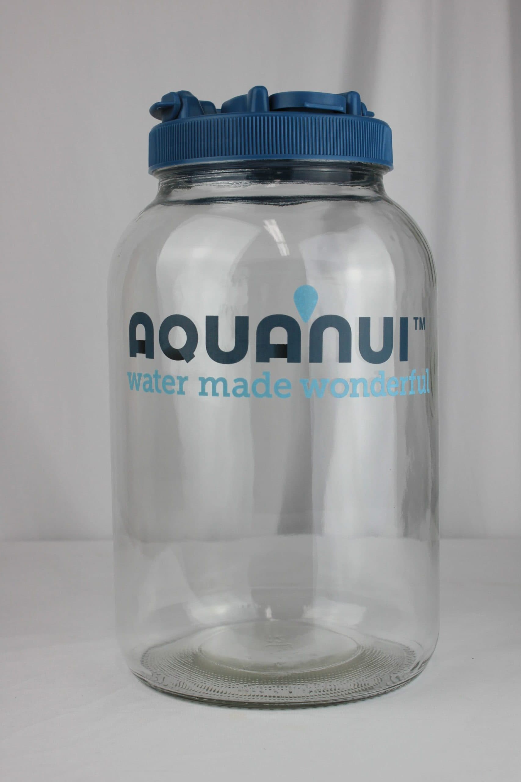 AquaNui CT Glass Jar for Water with Lid (Lid color may vary)