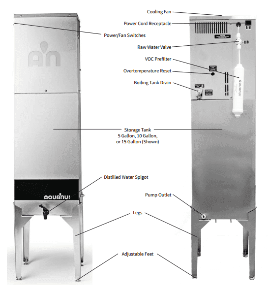 AquaNui 10 Gallon Automatic Home Water Distiller with 10-Gallon Storage Tank - thumbnail 2