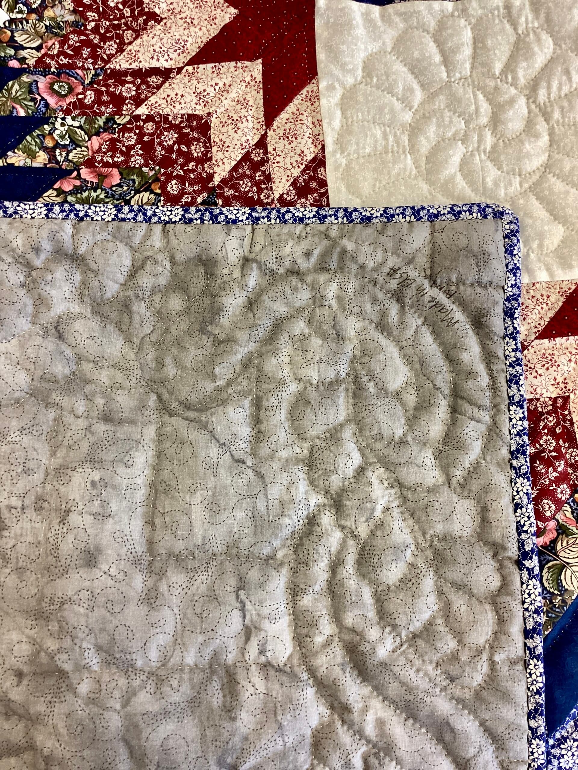 Red, White, and Blue Broken Star Quilt - thumbnail 2