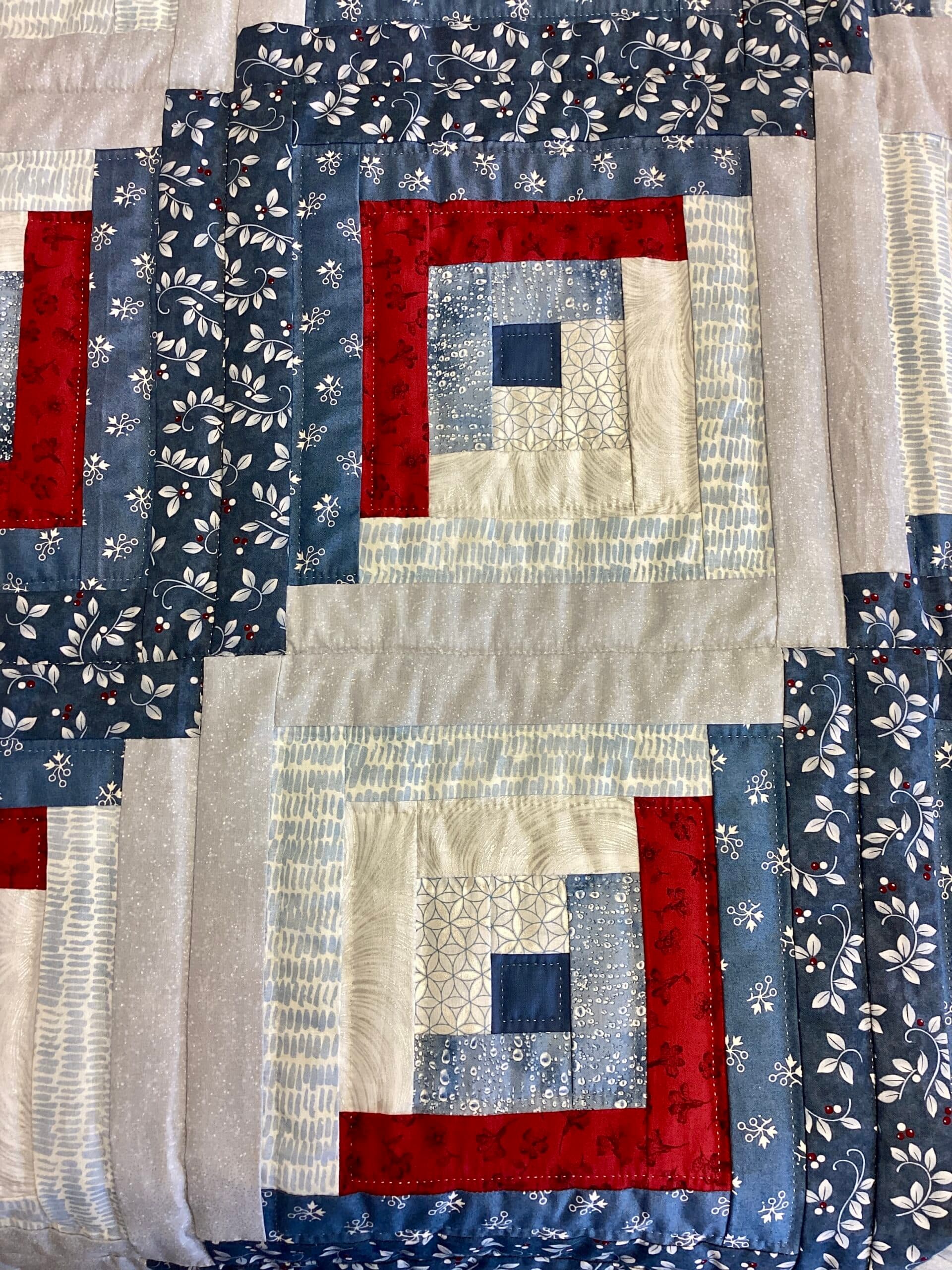 Blue and Red Log Cabin - thumbnail 3