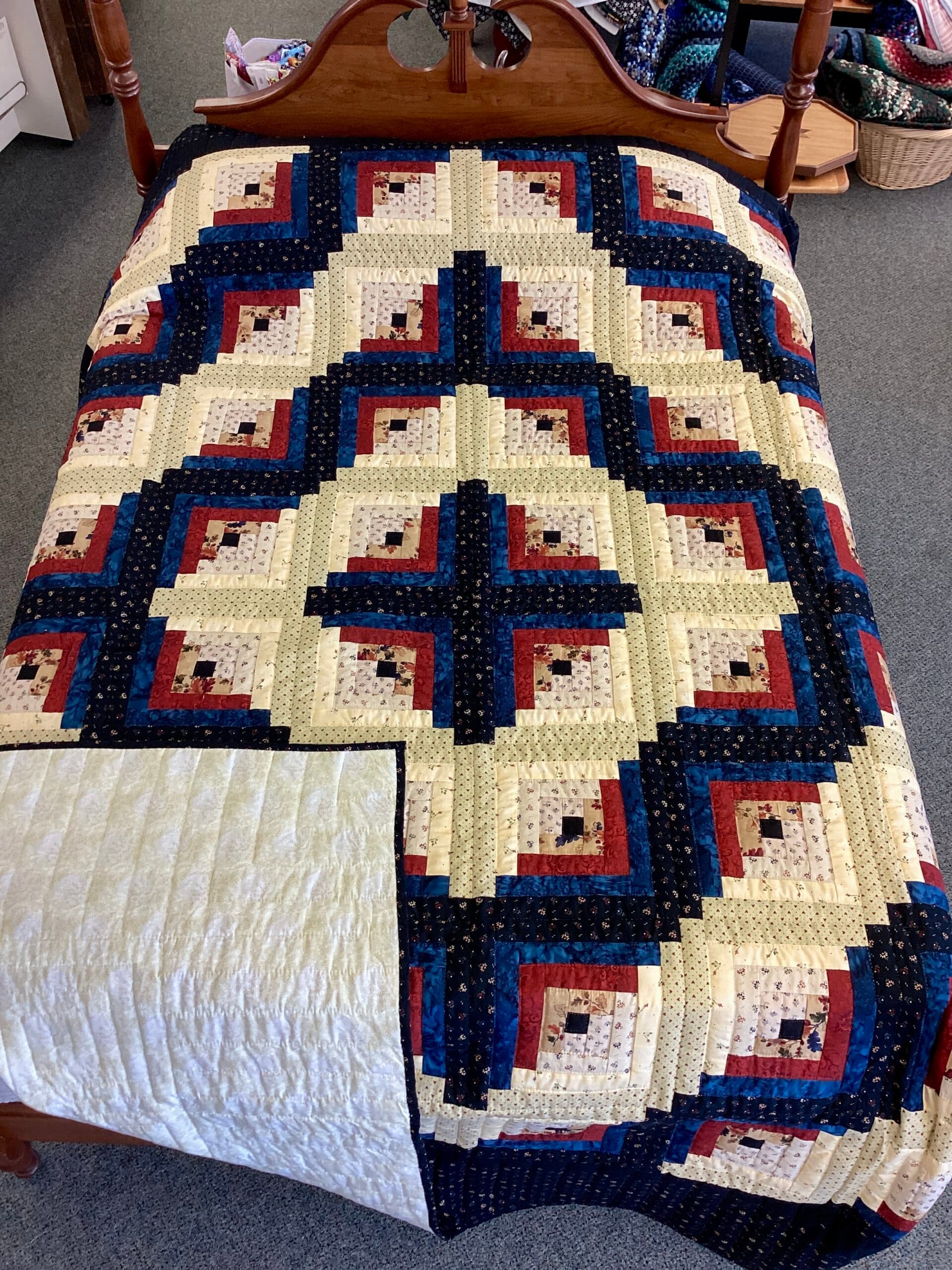 Floral Log Cabin