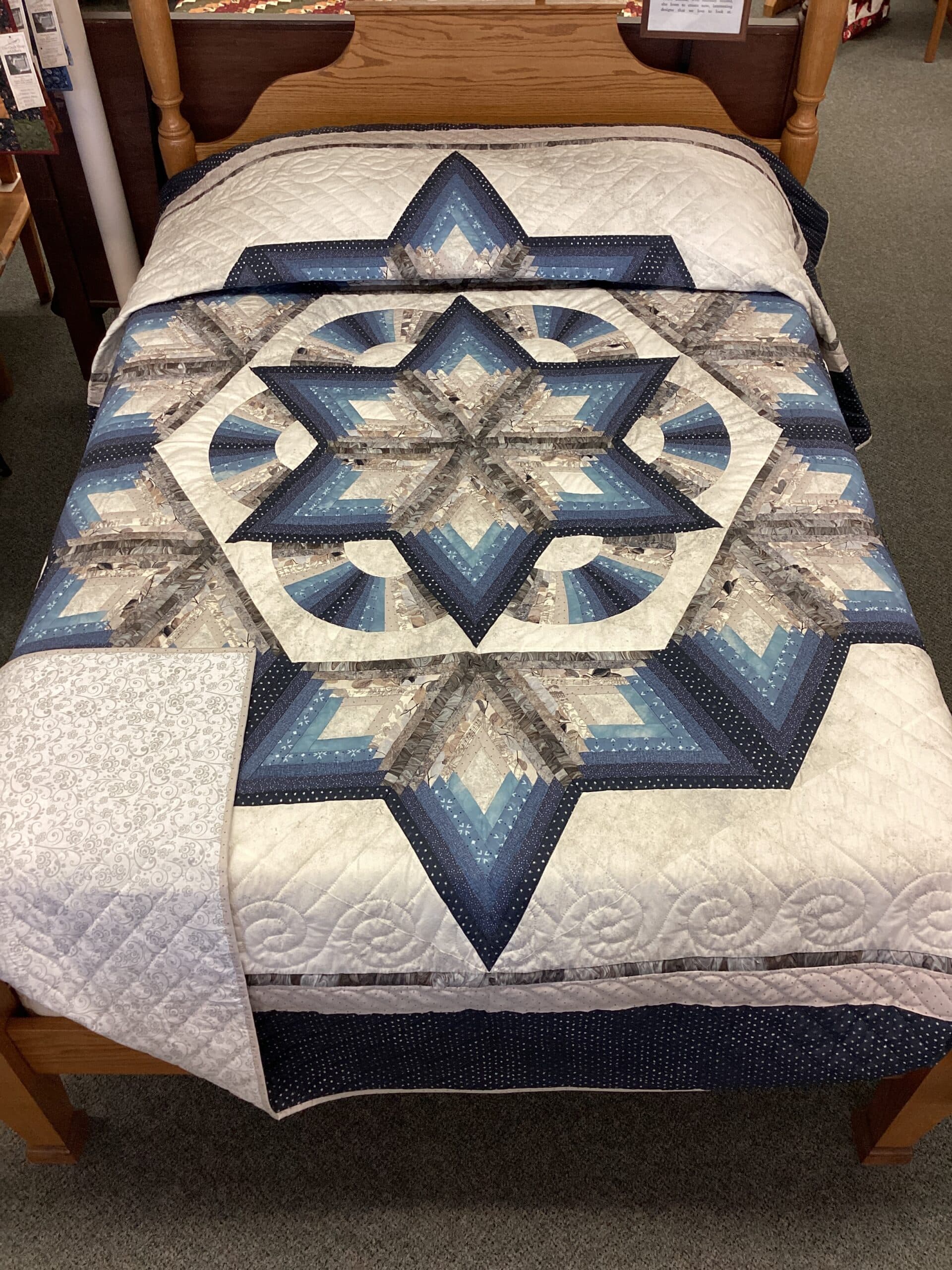 Chrysalis Star in Blue & Taupe