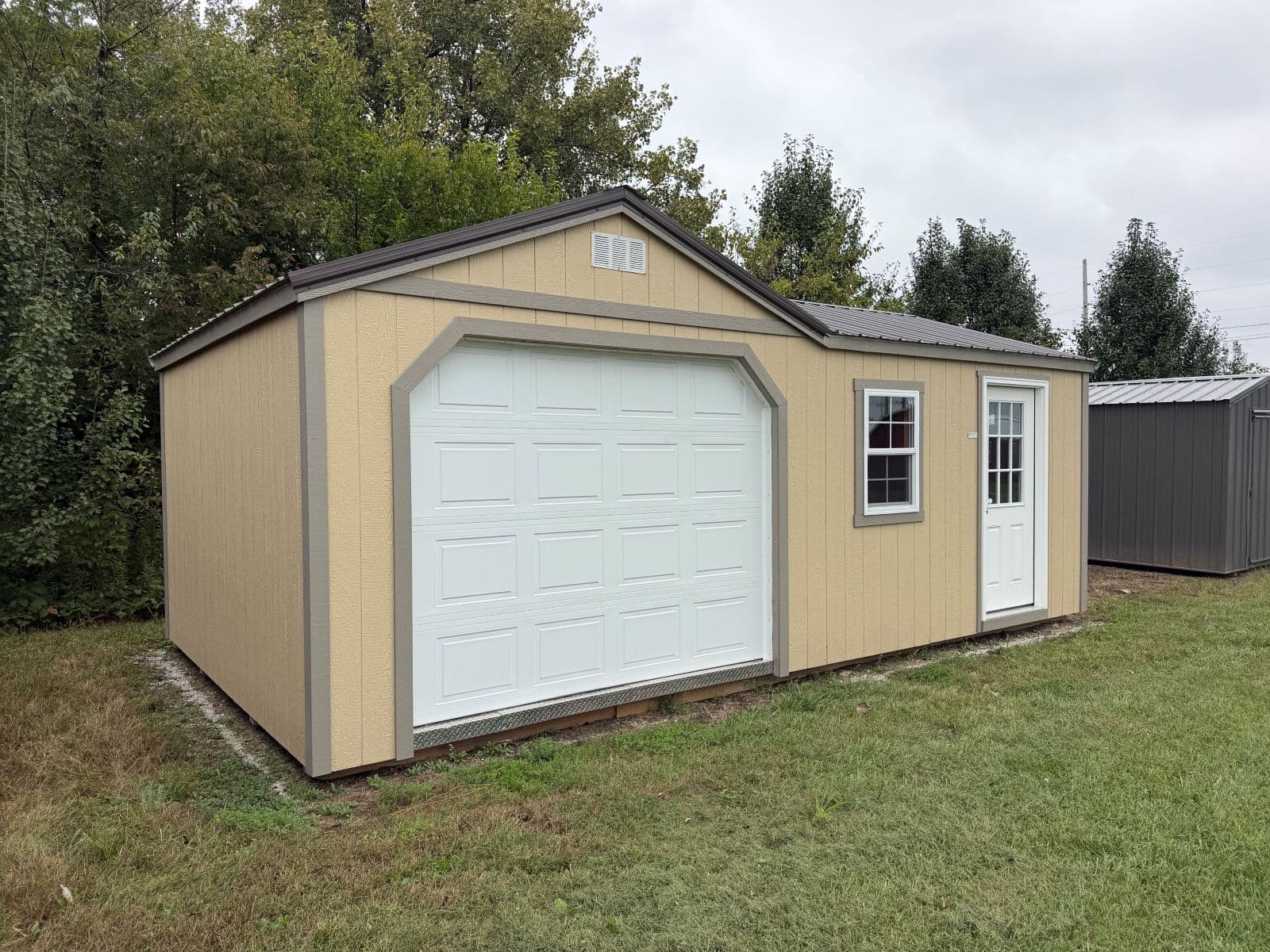 14×24 Garage /Storage Shed Combo