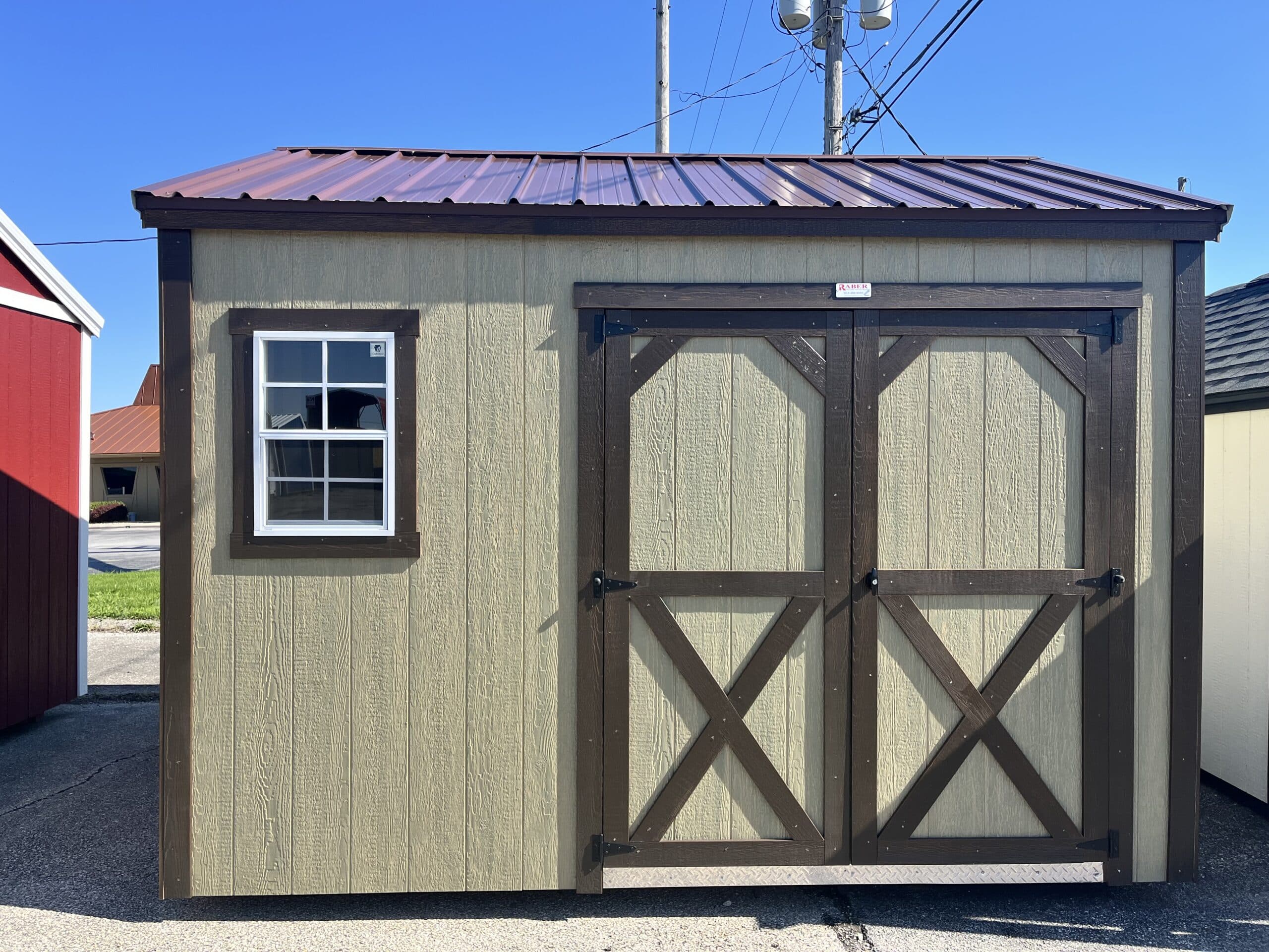 8×12 Garden Shed – Double Barn Doors & Window