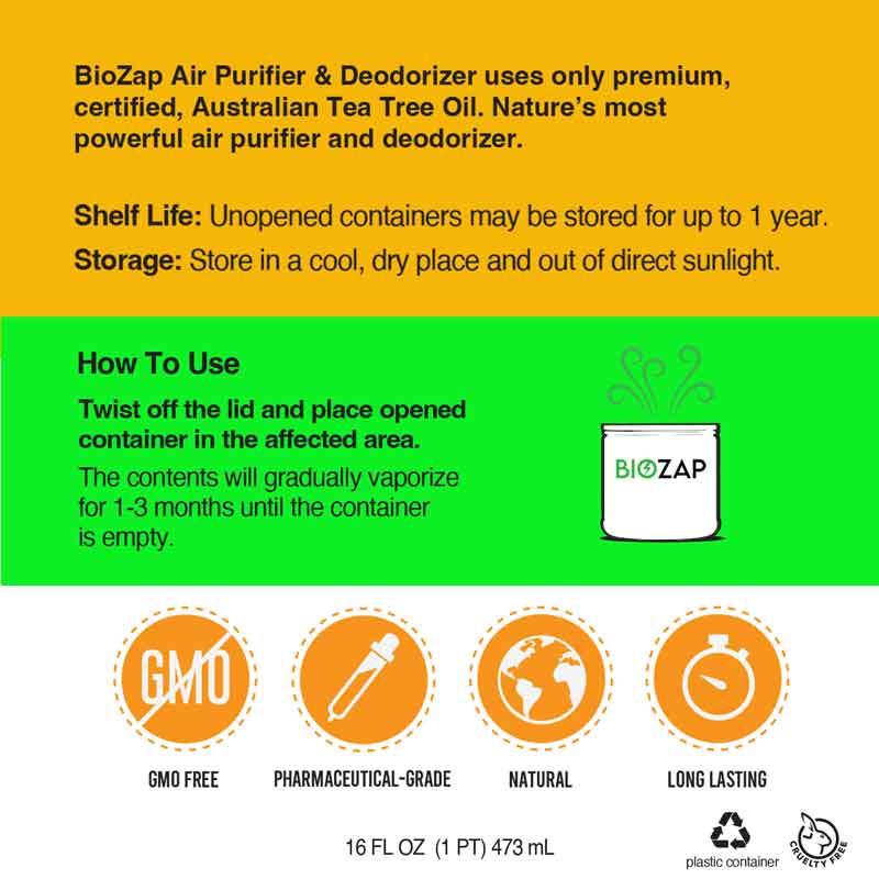 BioZap Air Purifier & Deodorizer - thumbnail 8