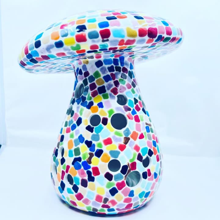 Rainbow Mushroom Votive