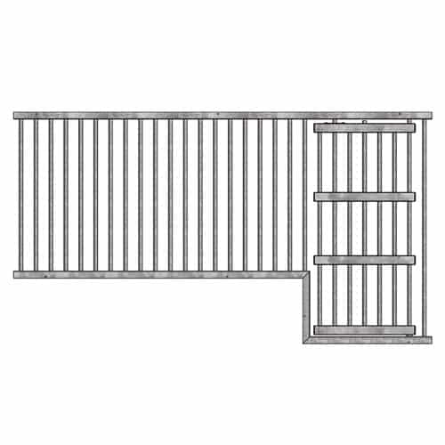 91″ Welded Grillwork Section With Feed Opening - thumbnail 4