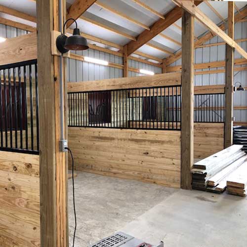Shetland Stall Partition with 72 in Grill - thumbnail 2