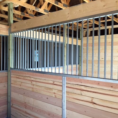 Shetland Stall Partition with 72 in Grill - thumbnail 5