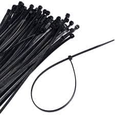 Plastic Zip Ties- Black/White- Several Lengths - thumbnail 5