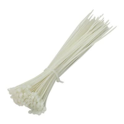 Plastic Zip Ties- Black/White- Several Lengths - thumbnail 2