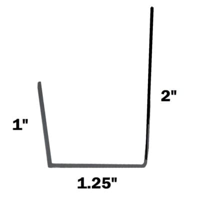 “Metalmax” Steel Ground Channel “J” Rail- 10′ 6″ Length - thumbnail 4