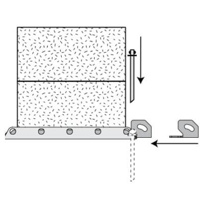 “Tie Down” Xi2 Asphalt Base System for Concrete Block Use (Base and Hardware Only) - thumbnail 3