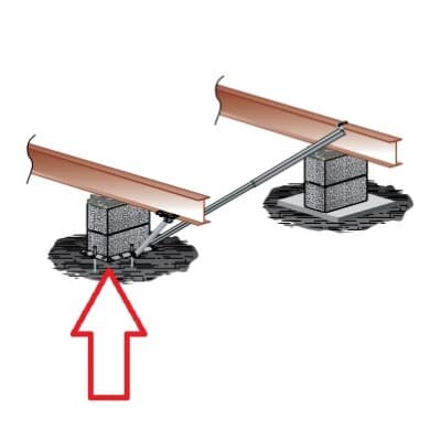 “Tie Down” Xi2 Asphalt Base System for Concrete Block Use (Base and Hardware Only) - thumbnail 2
