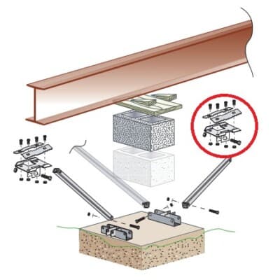 Longitudinal Bracket and Hardware Only for Xi2 Concrete System - thumbnail 2