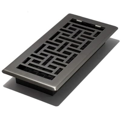 Heavy-Duty Floor Register – Black/ Gun Metal- 4 x 10 only