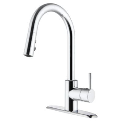 Single Lever Kitchen Faucet with Bullet Pull-Out Spray- Brushed Nickel Finish
