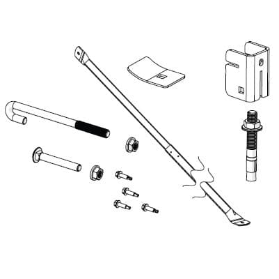 “Tie Down” Xi2-24 Lateral System for Dry Concrete (Lateral Strut and Hardware) - thumbnail 5