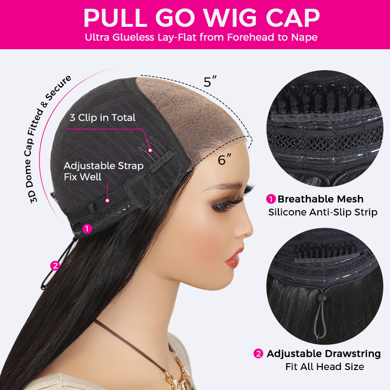 Face-Framing Curtain Bangs Body Wave Wig 6×5 Lace Glueless Wear Go Human Hair Wig - thumbnail 8