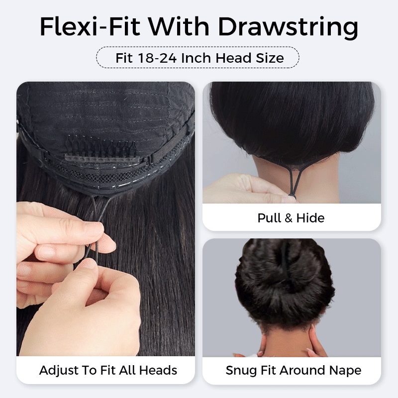 Face-Framing Curtain Bangs Body Wave Wig 6×5 Lace Glueless Wear Go Human Hair Wig - thumbnail 9