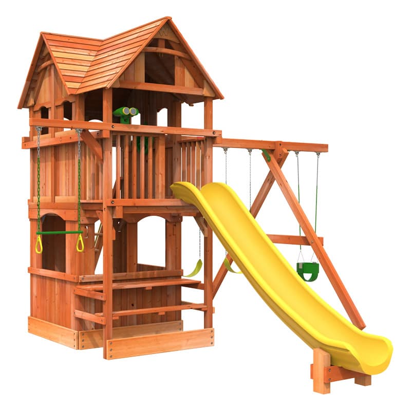 Woodplay 6′ Playhouse XL Combo 2
