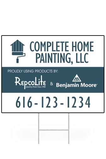 Custom Logo Yard Sign with Stakes