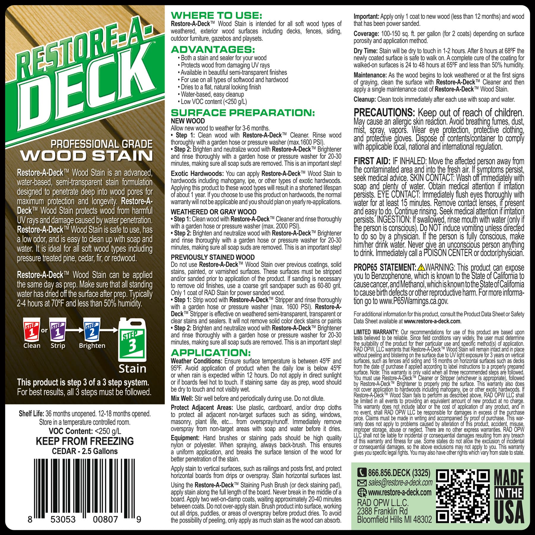 Restore-A-Deck Semi-Transparent Wood Stain 5 Gallons - thumbnail 8