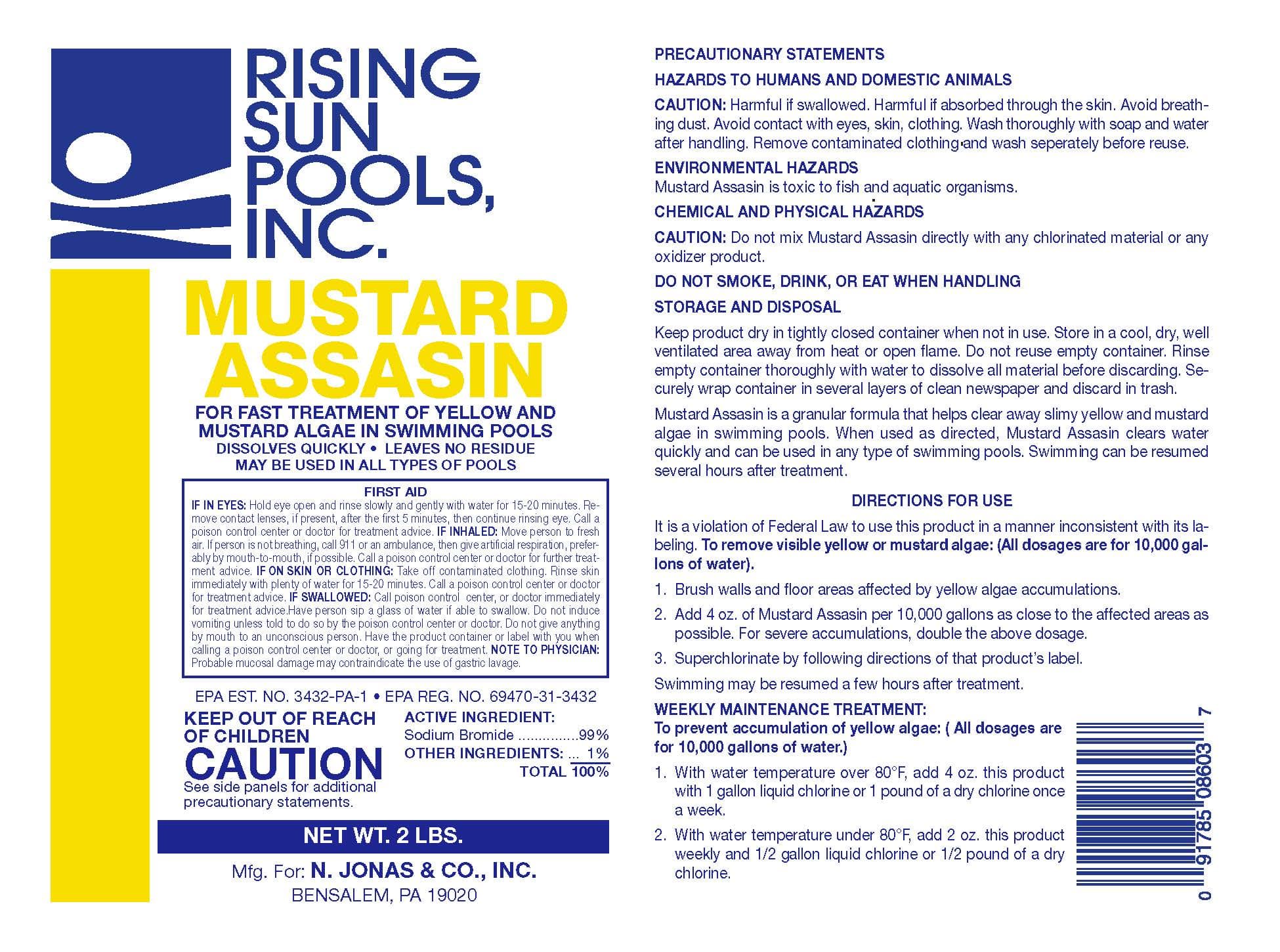 Pool Mustard Assassin Algaecide RSP