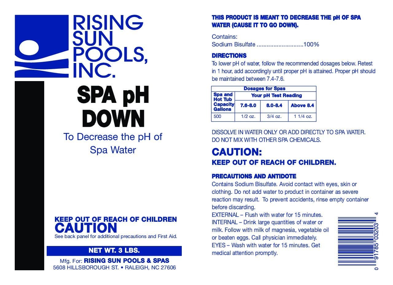 Spa pH Down 3lb. RSP