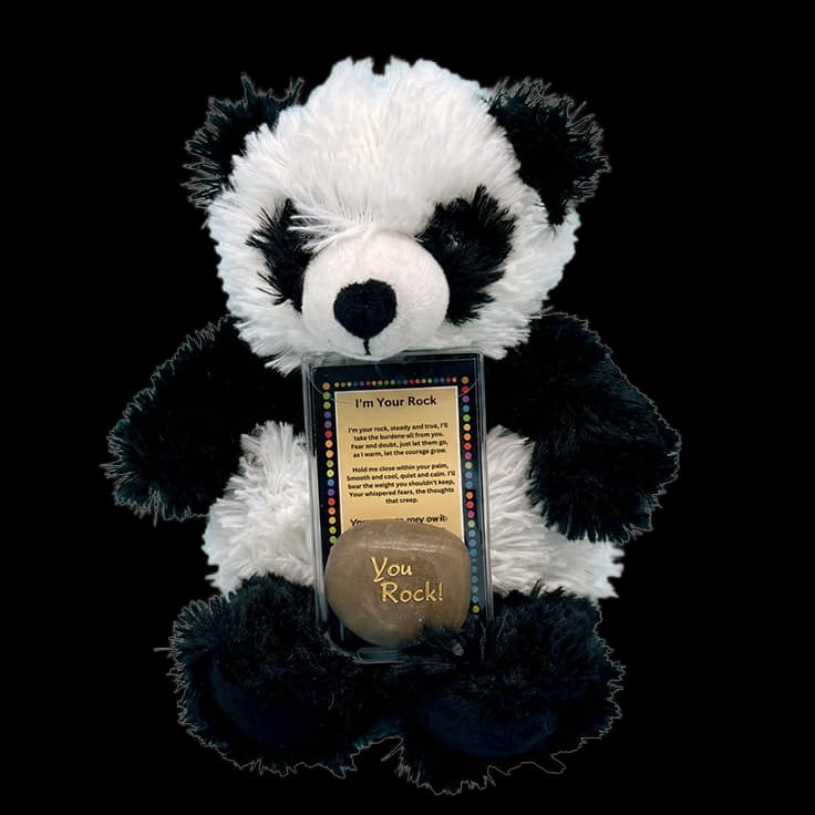Panda Warmies® & YOU ROCK! Worry Stone Package Combination - thumbnail 2