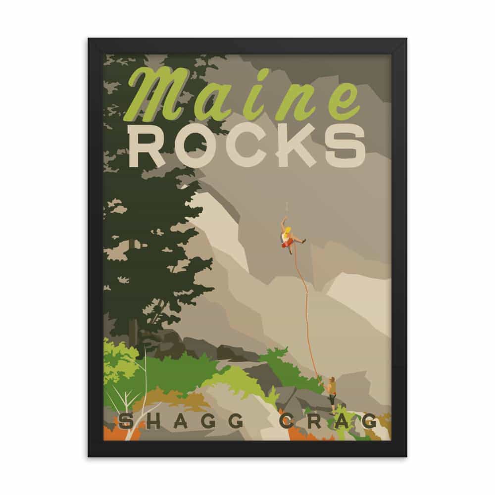 Maine Rocks Framed Poster