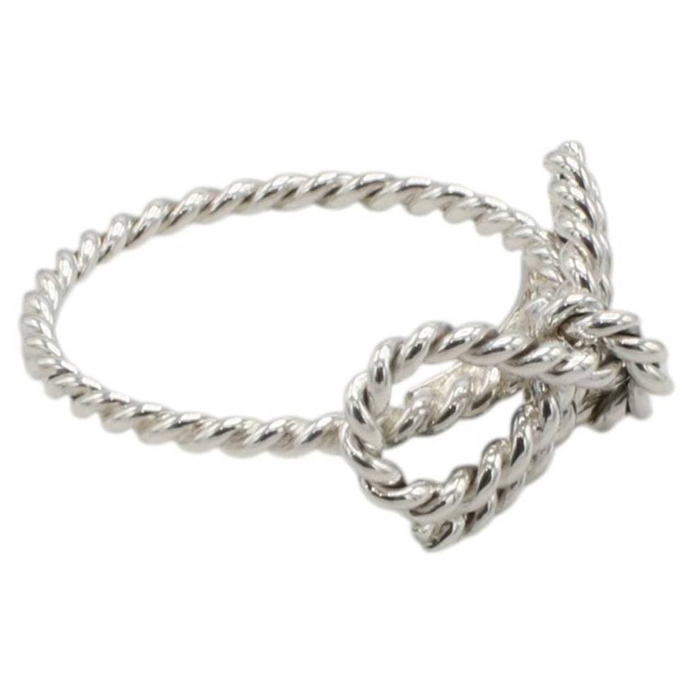Tiffany & Co. Sterling Silver Twist Rope Bow Ring - thumbnail 2