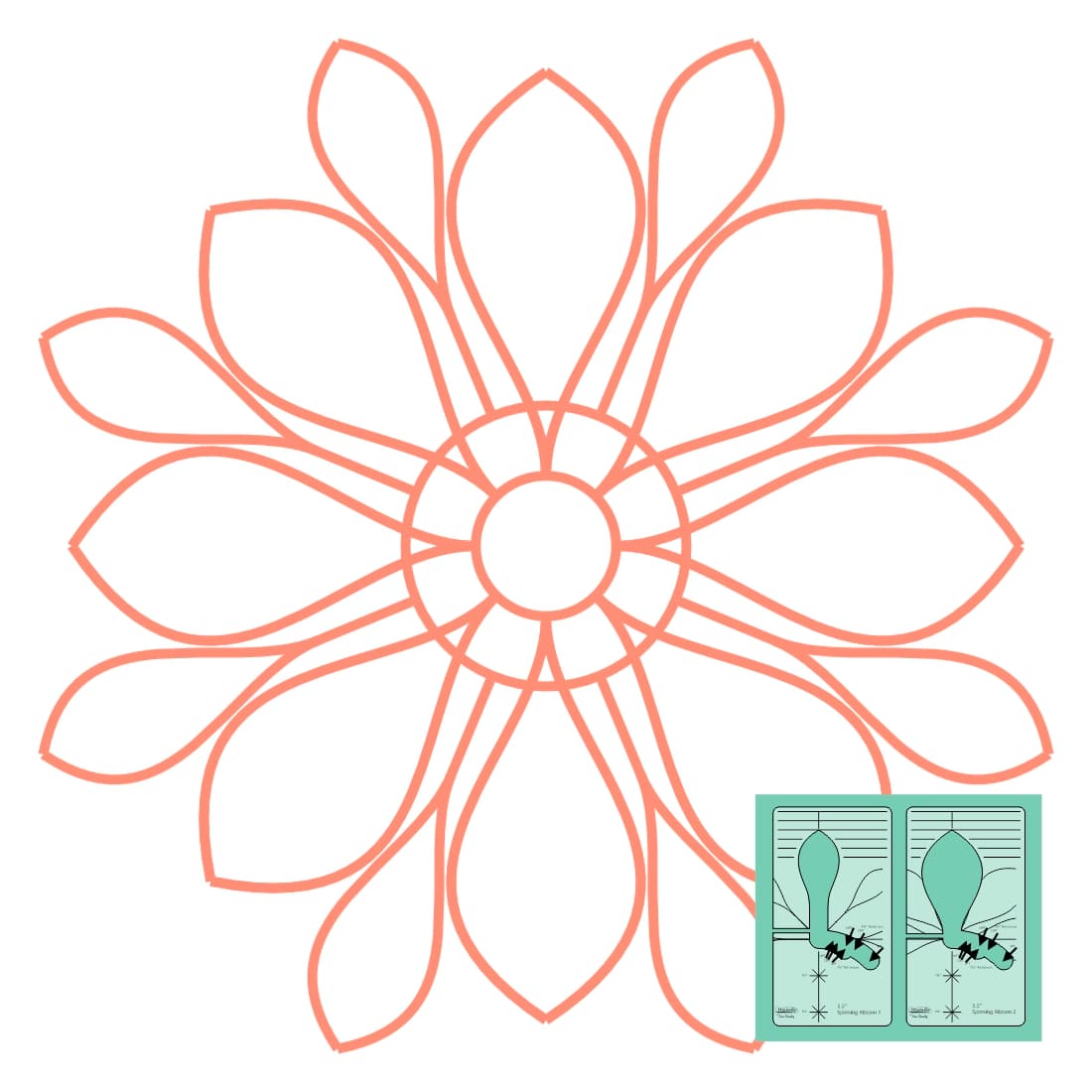 Westalee Design Spinning Ribbon Template Set