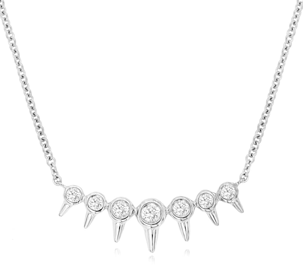 Bezel Set Diamond Necklace