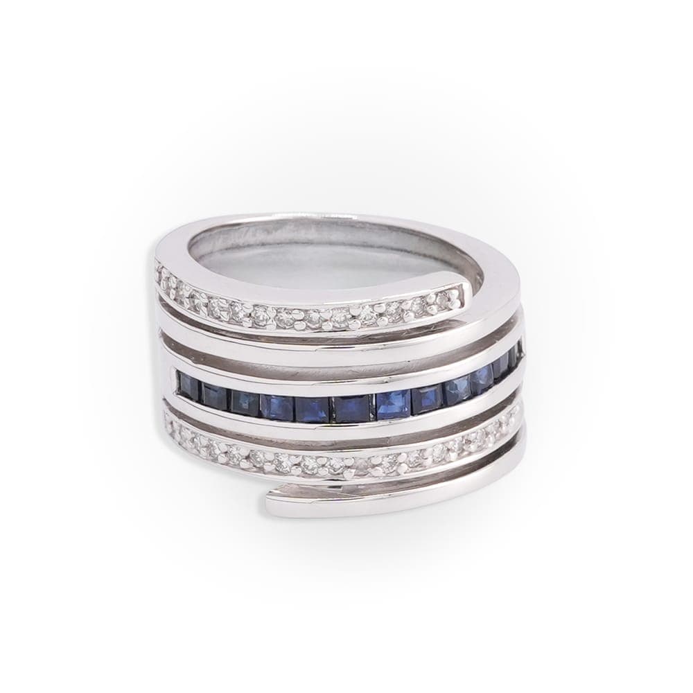 Diamond and Sapphire Band Ring