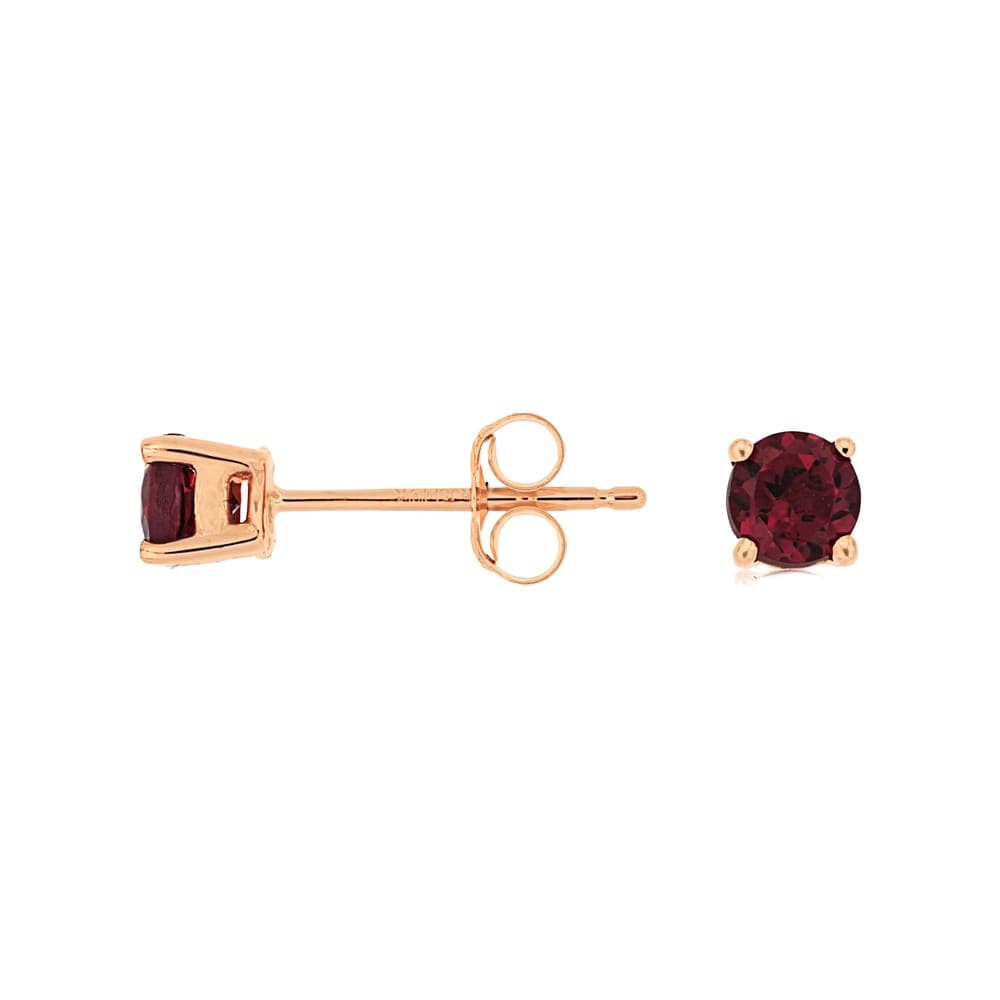 Rhodolite Garnet Stud Earrings