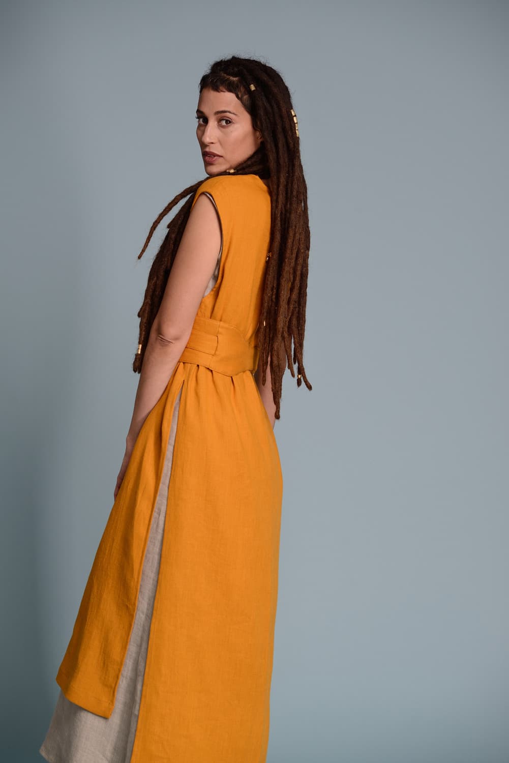Linen Maxi Vest INNA - thumbnail 6