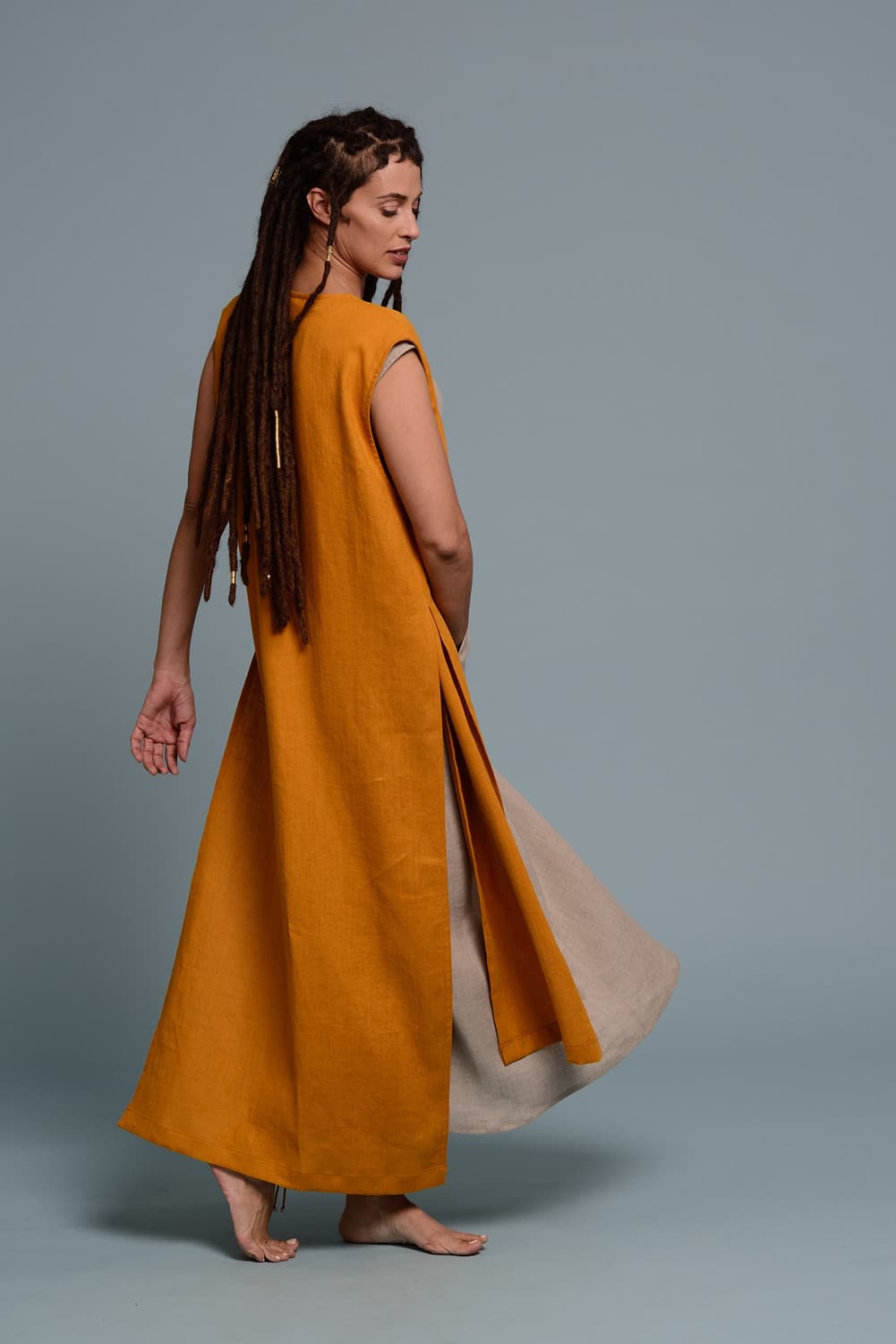 Linen Maxi Vest INNA - thumbnail 2