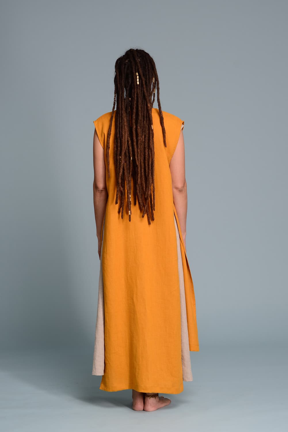 Linen Maxi Vest INNA - thumbnail 4
