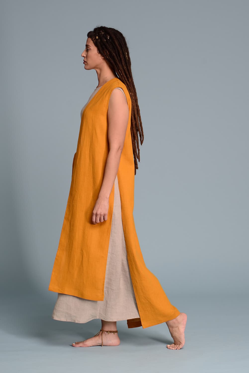 Linen Maxi Vest INNA - thumbnail 5