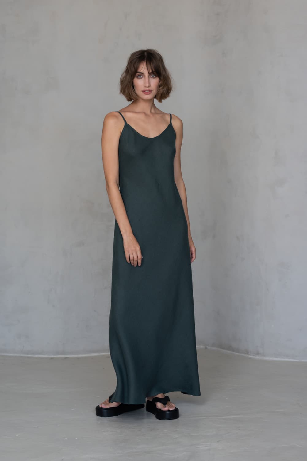 Bias-Cut Linen Dress VERED