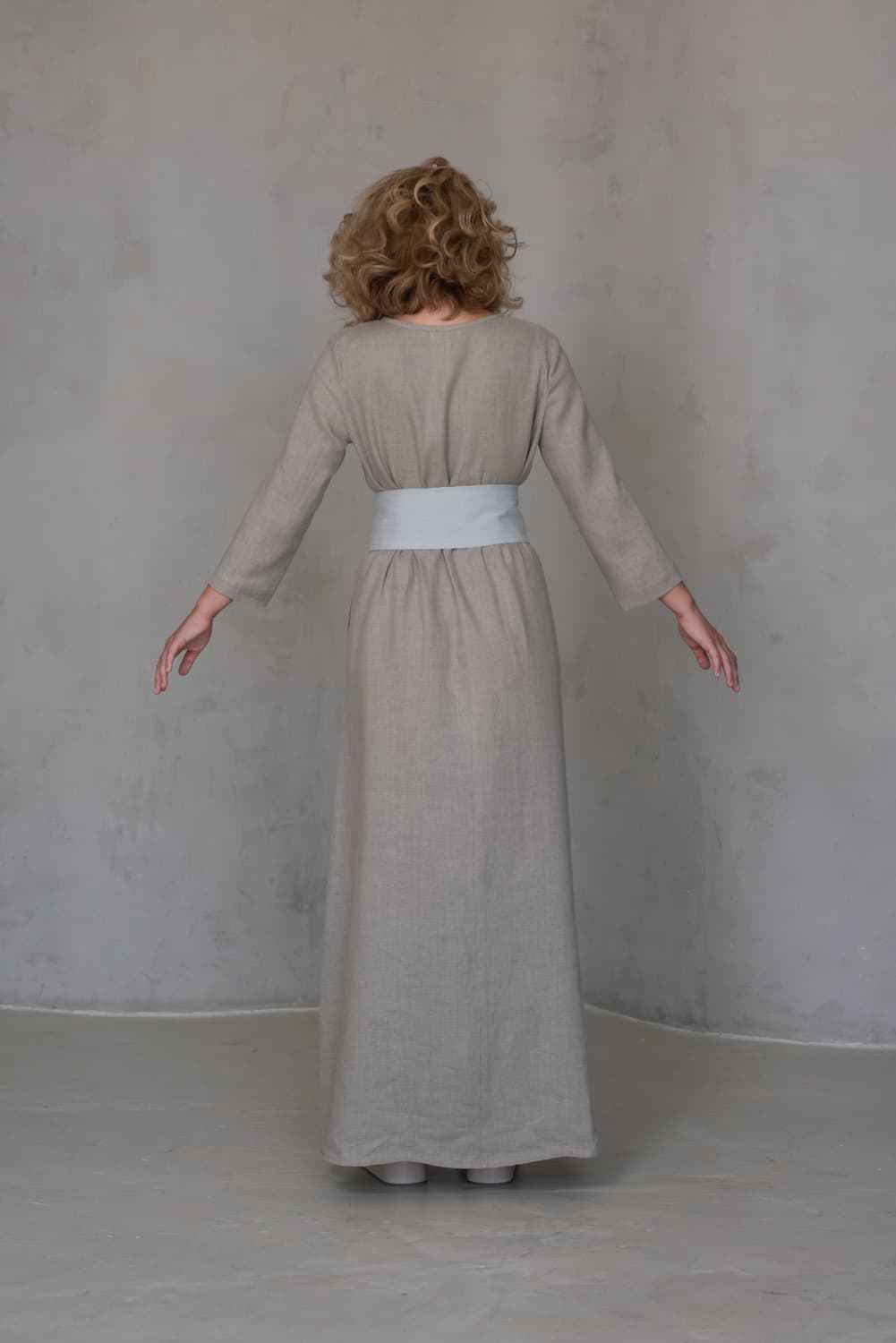 Double D-Ring Wide Linen Belt - thumbnail 3