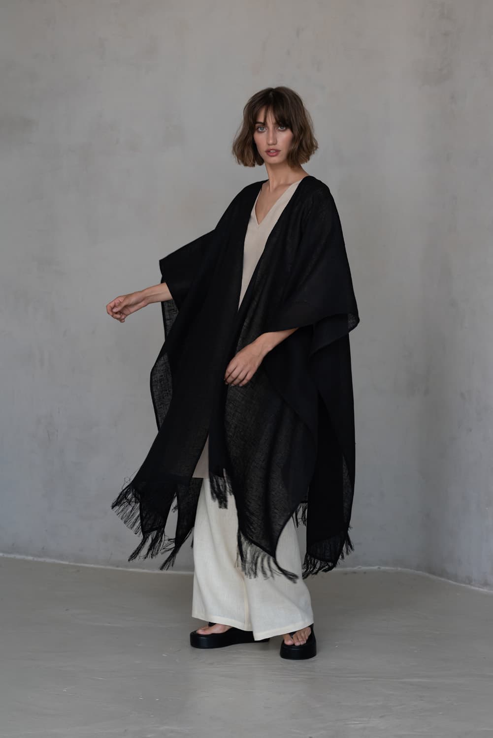 Open-Weave Linen Cover-Up BOHO